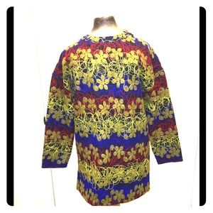Zara bold multi color sweater tunic w/ fun print